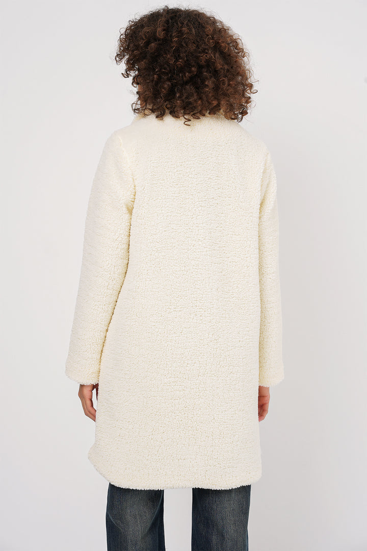 Bigdart 9148 Manteau Oversize en Peluche - Écru