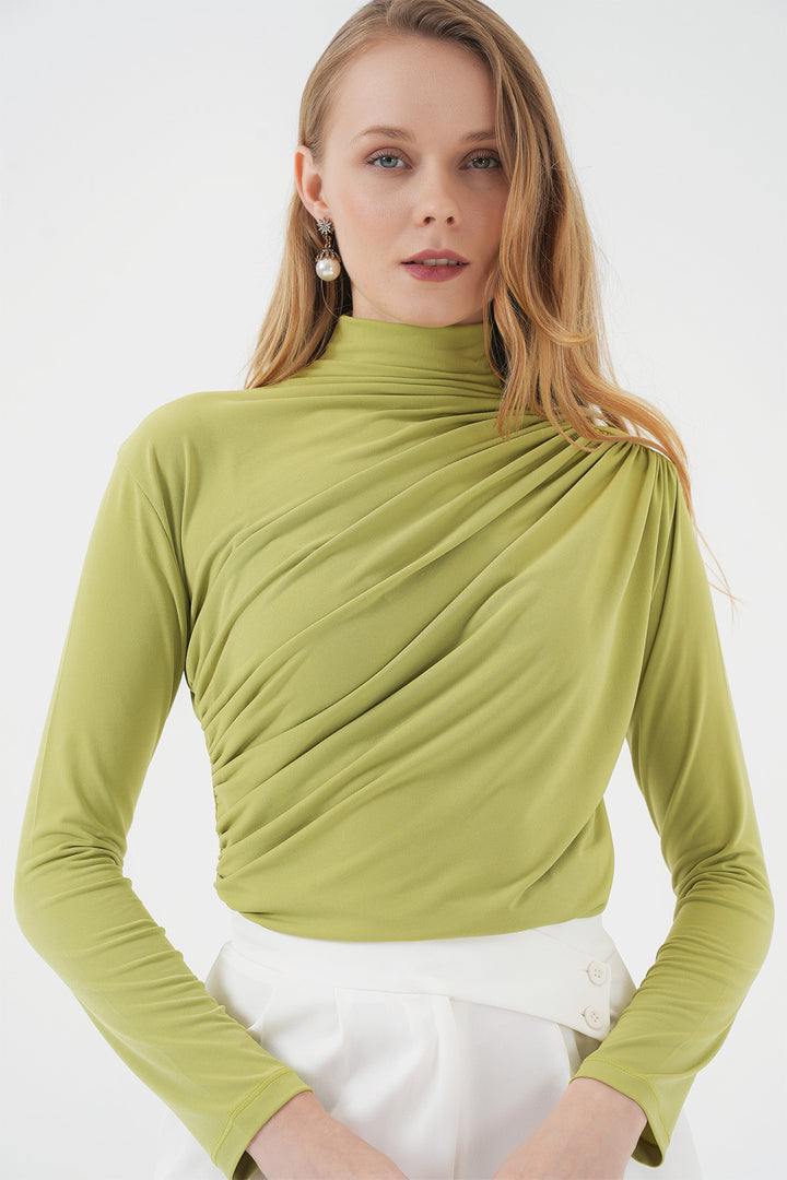 Bigdart 925 Blouse Sandy avec détails froncés - E.Vert
