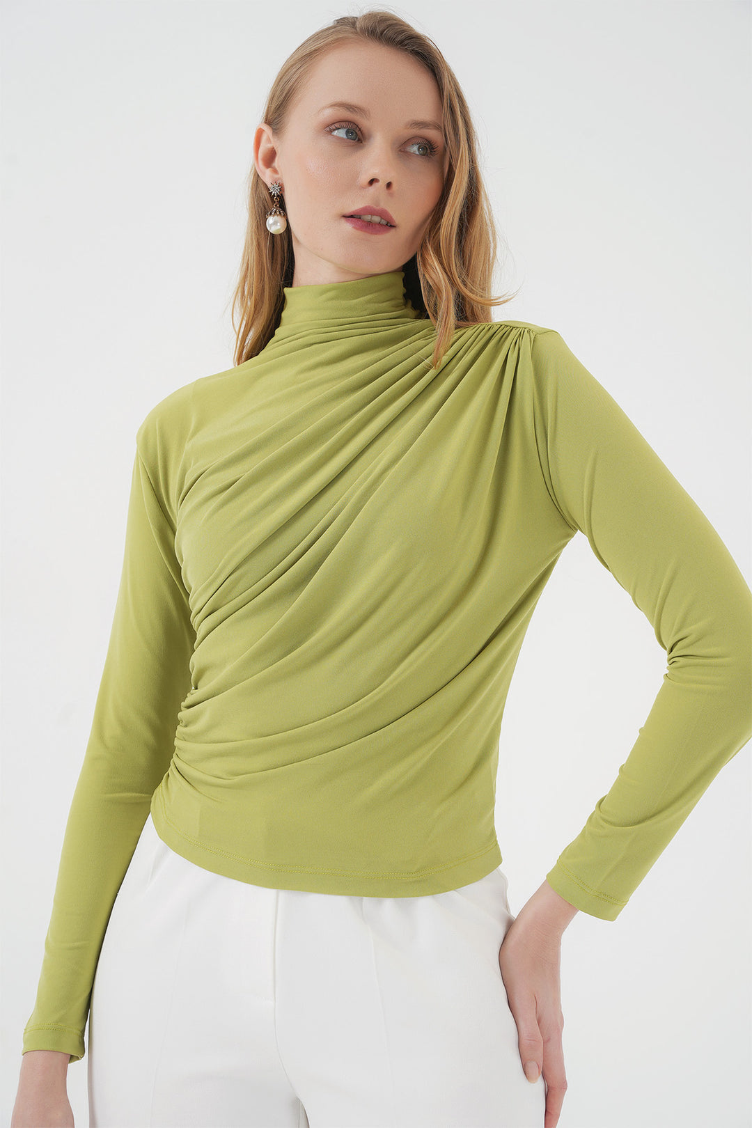 Bigdart 925 Blouse Sandy avec détails froncés - E.Vert