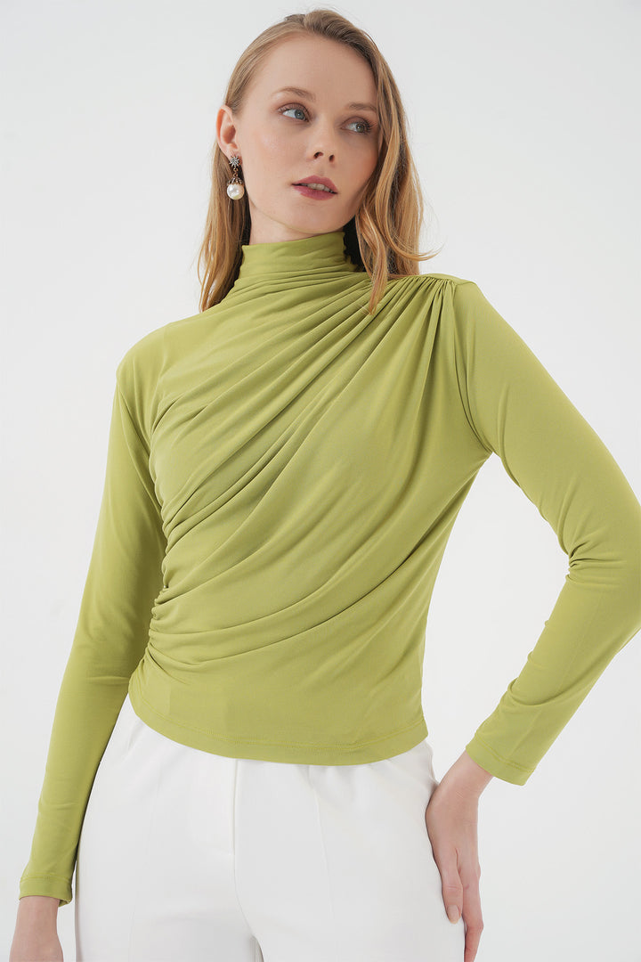 Bigdart 925 Blouse Sandy avec détails froncés - E.Vert