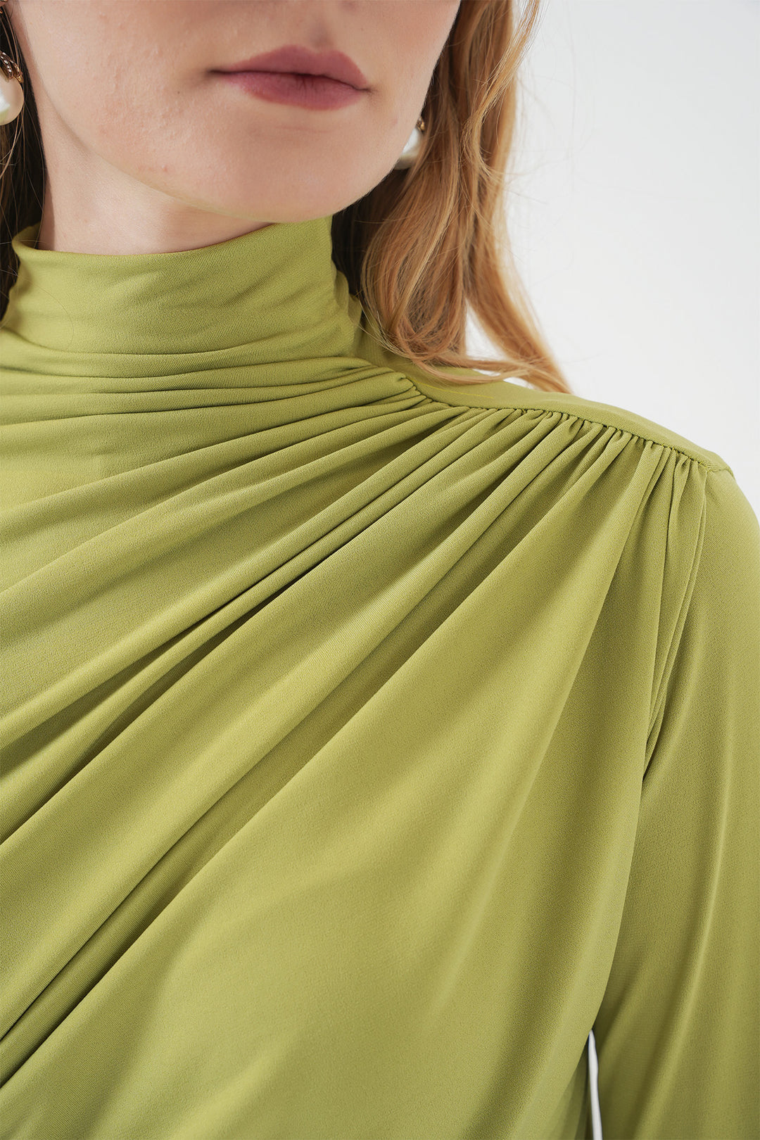 Bigdart 925 Blouse Sandy avec détails froncés - E.Vert