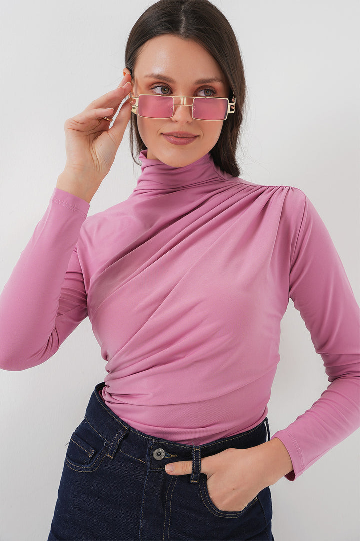 Bigdart Blouse Sandy avec détails froncés 925 - Vieux rose