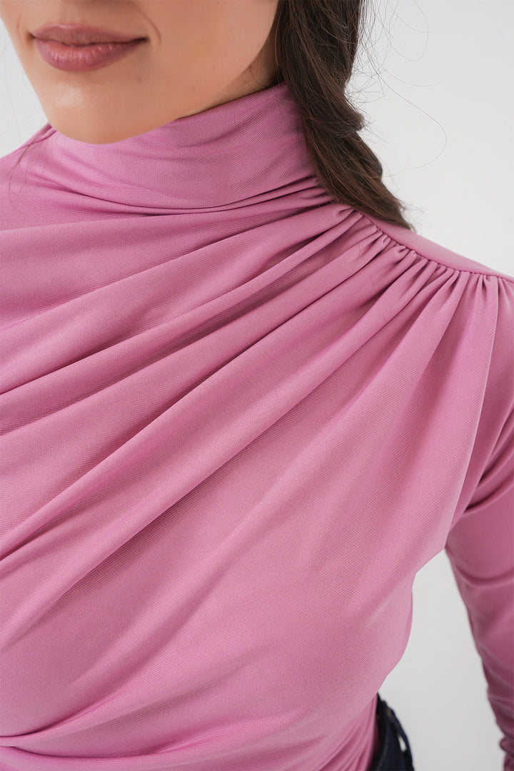 Bigdart Blouse Sandy avec détails froncés 925 - Vieux rose