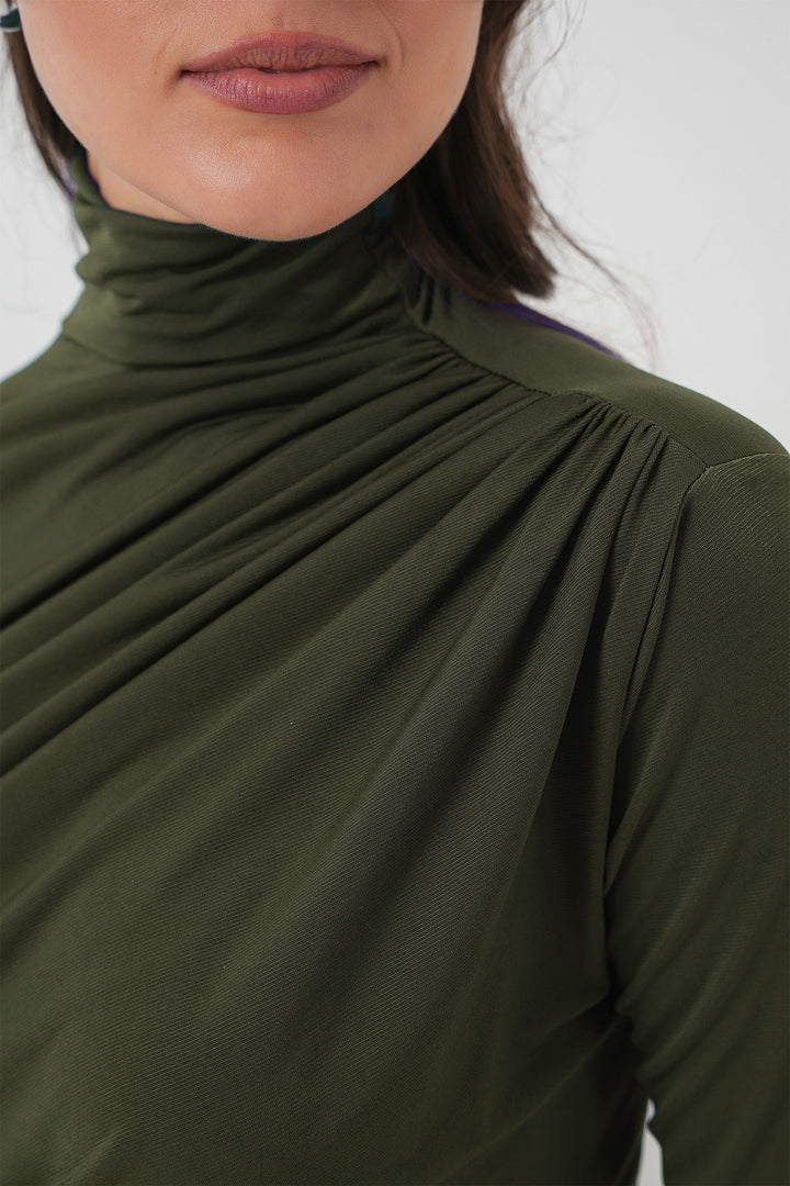 Bigdart 925 Blouse Sandy à détails froncés - Kaki