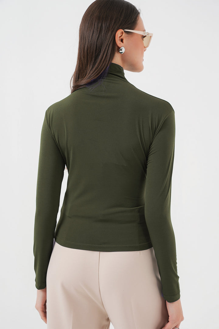 Bigdart 925 Blouse Sandy à détails froncés - Kaki