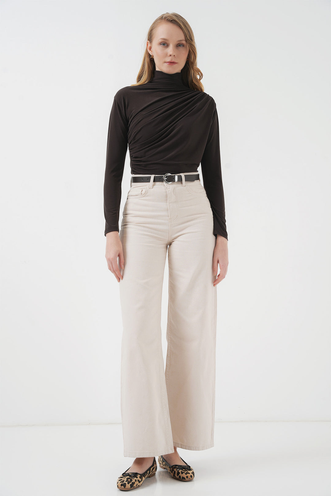 Bigdart 925 Blouse Sandy avec détails froncés - Marron