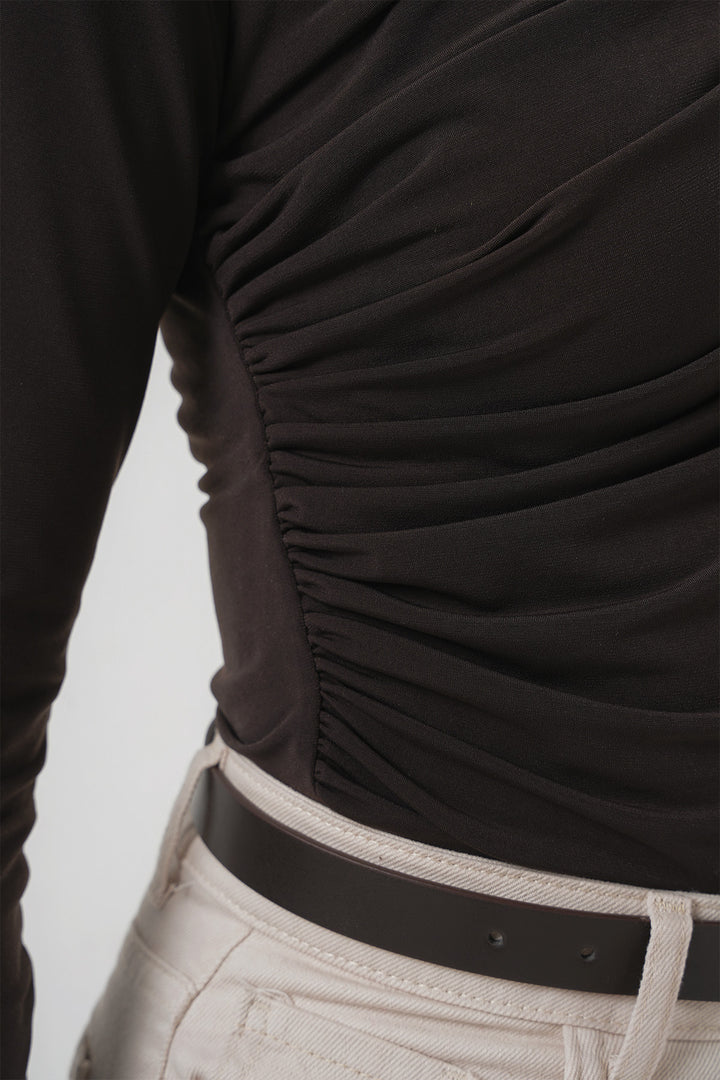 Bigdart Blouse Sandy avec détails froncés 925 - Marron