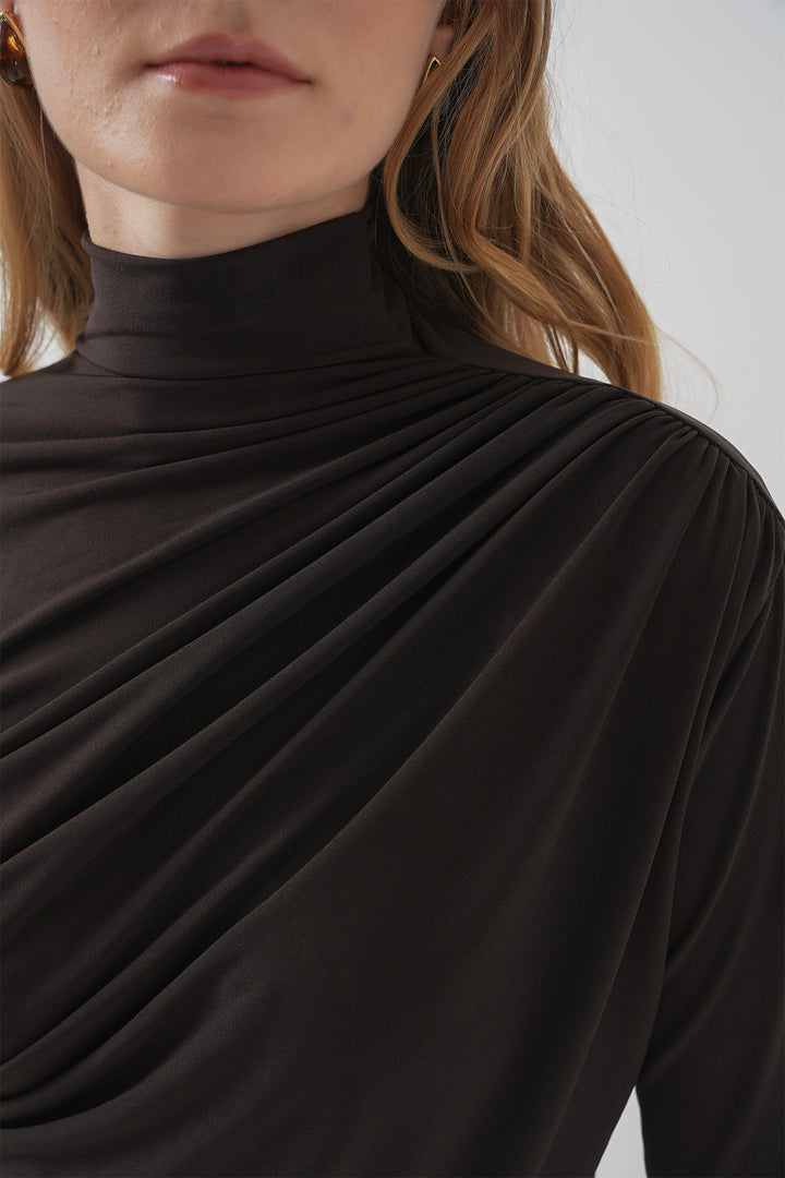 Bigdart Blouse Sandy avec détails froncés 925 - Marron