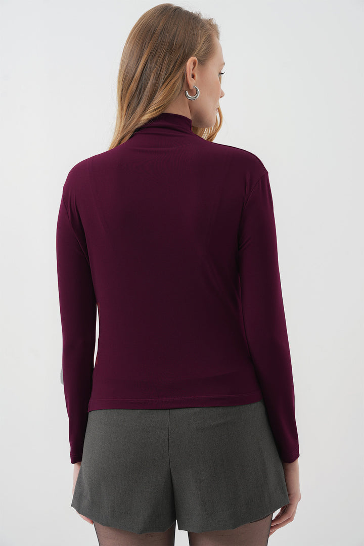 Bigdart Blouse Sandy à détails froncés 925 - Prune