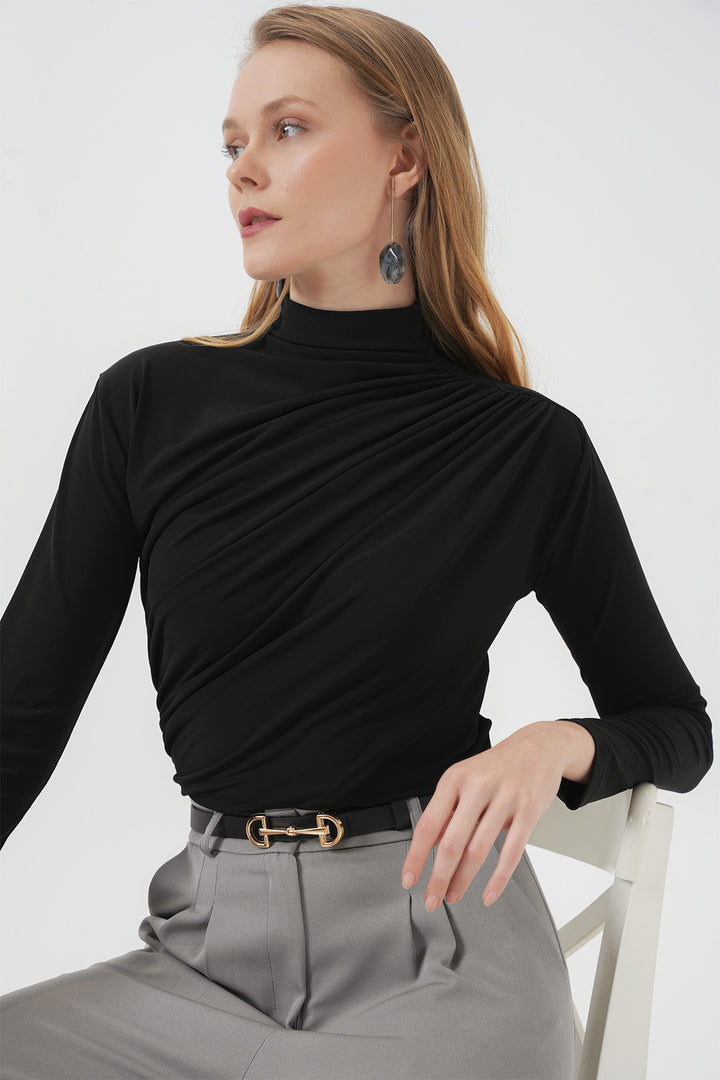 Bigdart Blouse Sandy avec détails froncés 925 - Noir