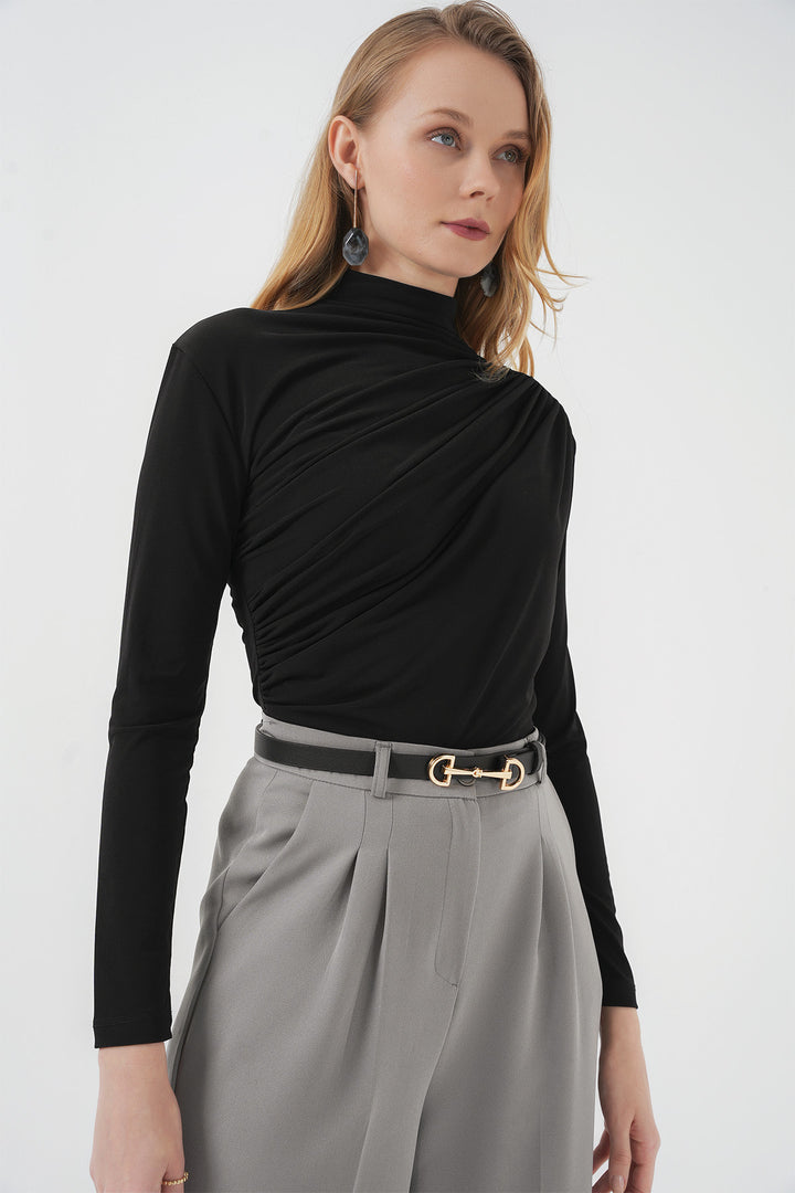 Bigdart Blouse Sandy avec détails froncés 925 - Noir