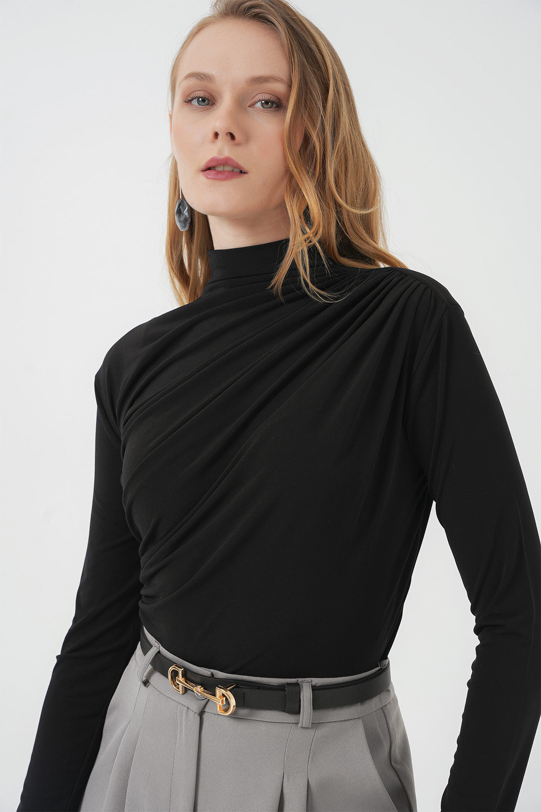 Bigdart Blouse Sandy avec détails froncés 925 - Noir