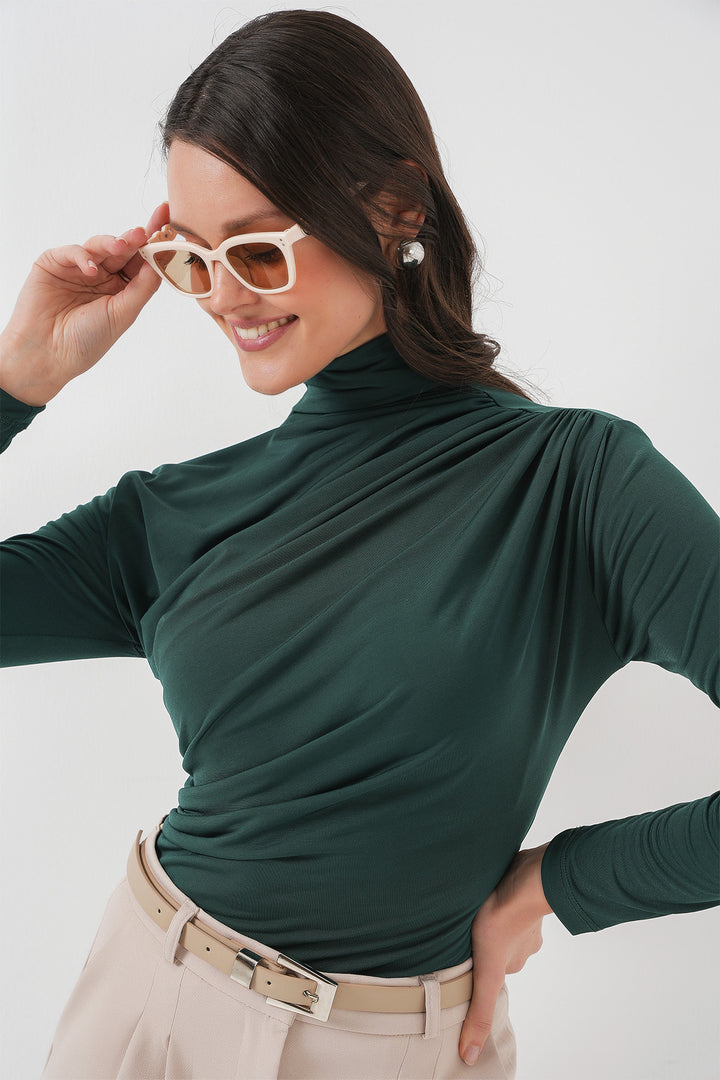 Bigdart 925 Blouse Sandy à détails froncés - zümrüt Verti