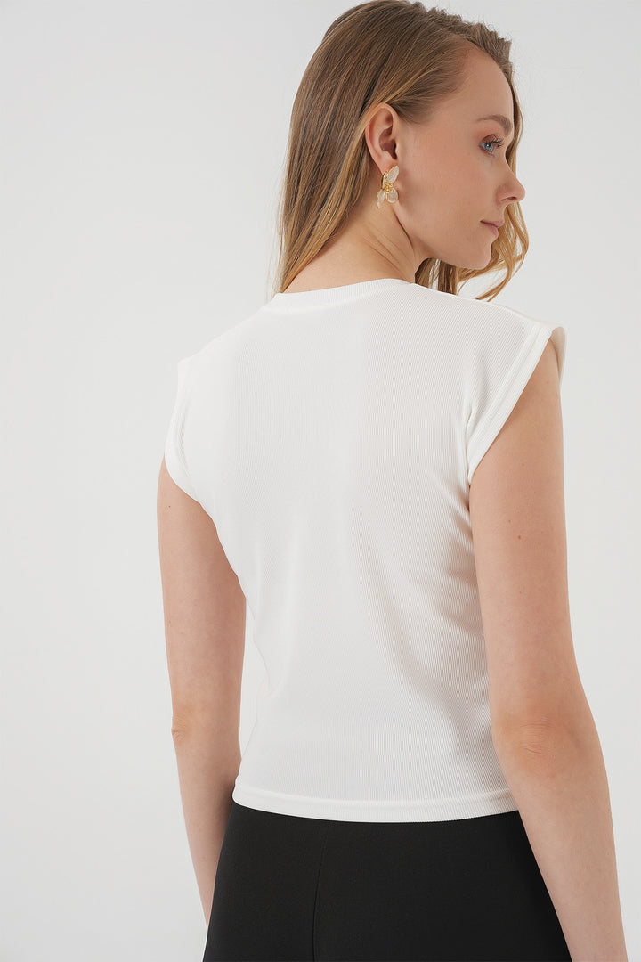 Bigdart 929 Blouse tricot à manches courtes - Blanc