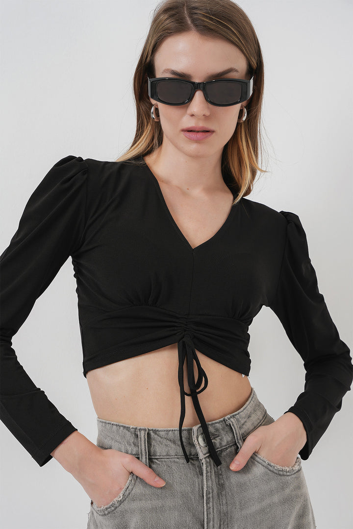 Bigdart 936 Blouse Crop Sandy - Noir