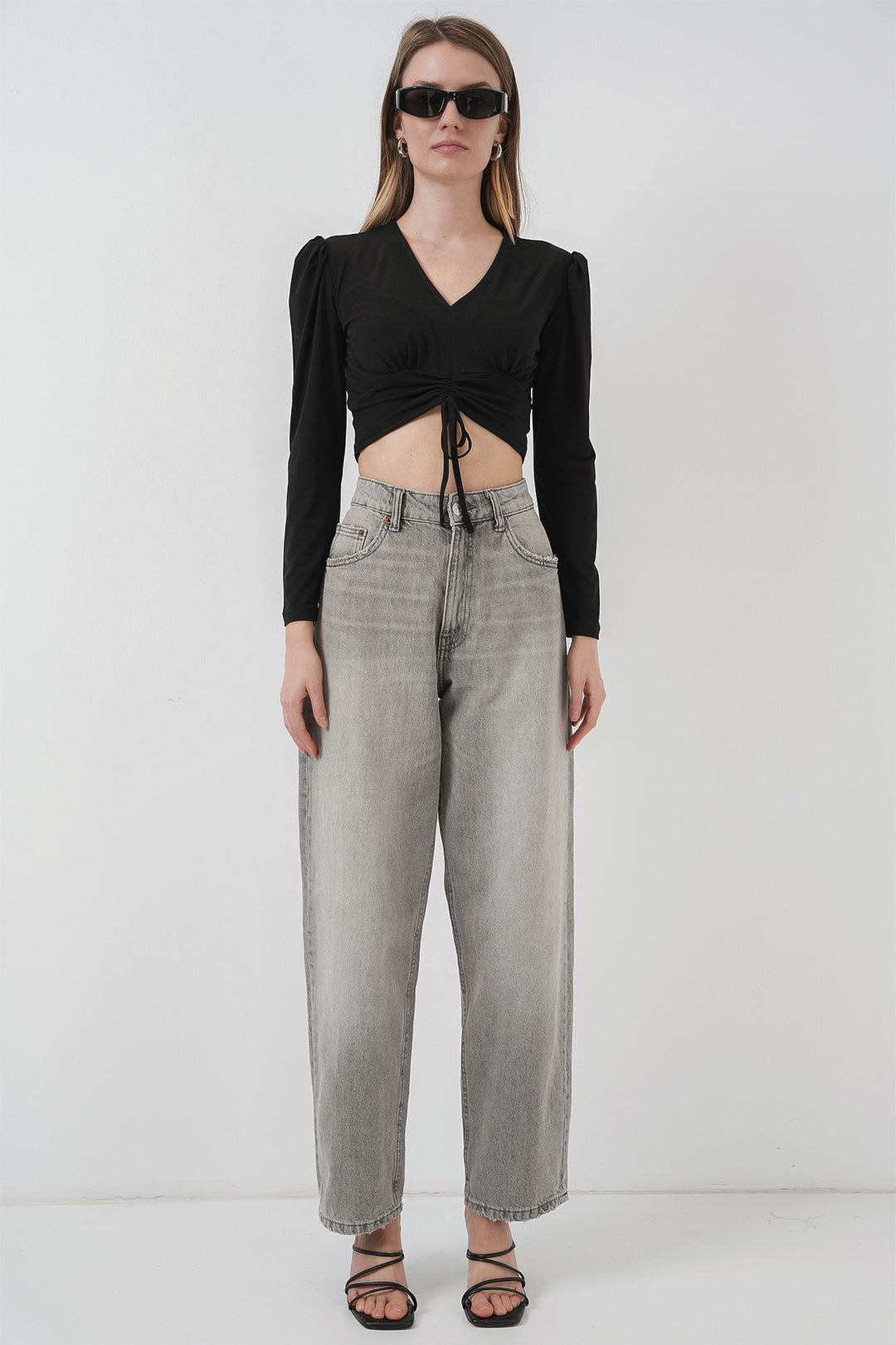 Bigdart 936 Blouse Crop Sandy - Noir