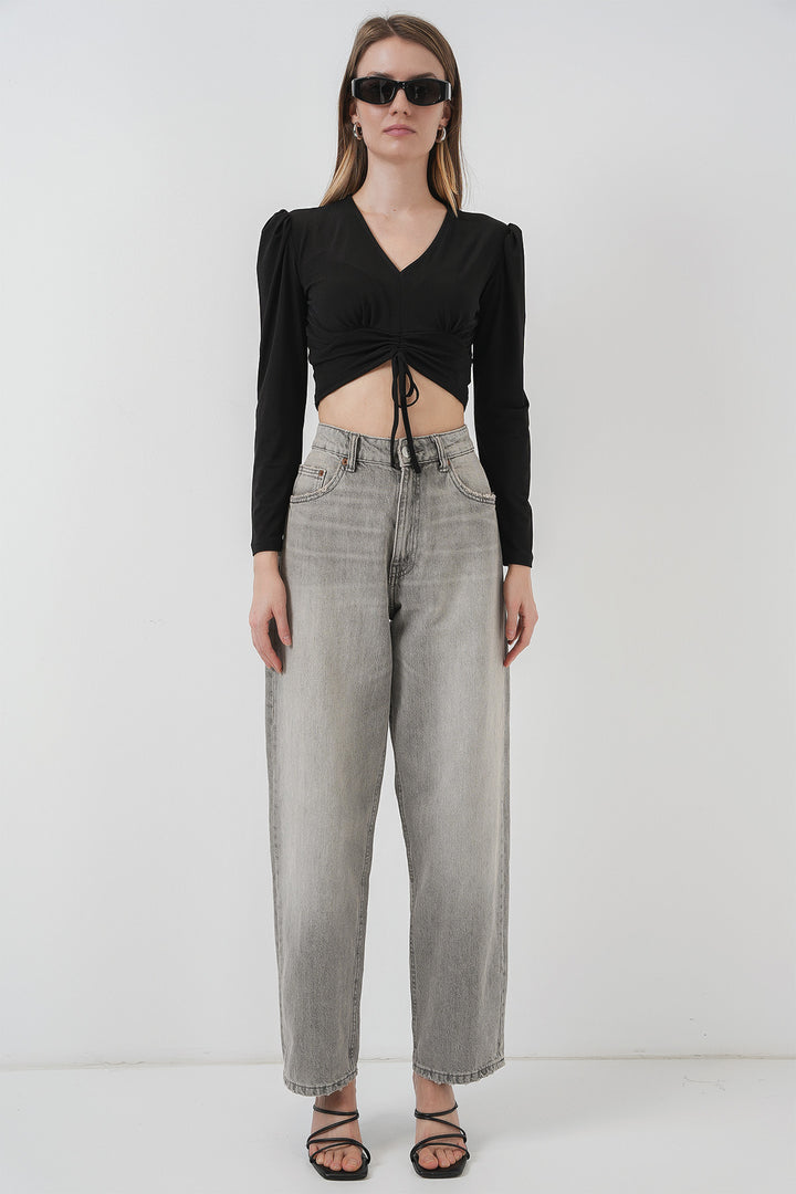 Bigdart 936 Blouse Crop Sandy - Noir