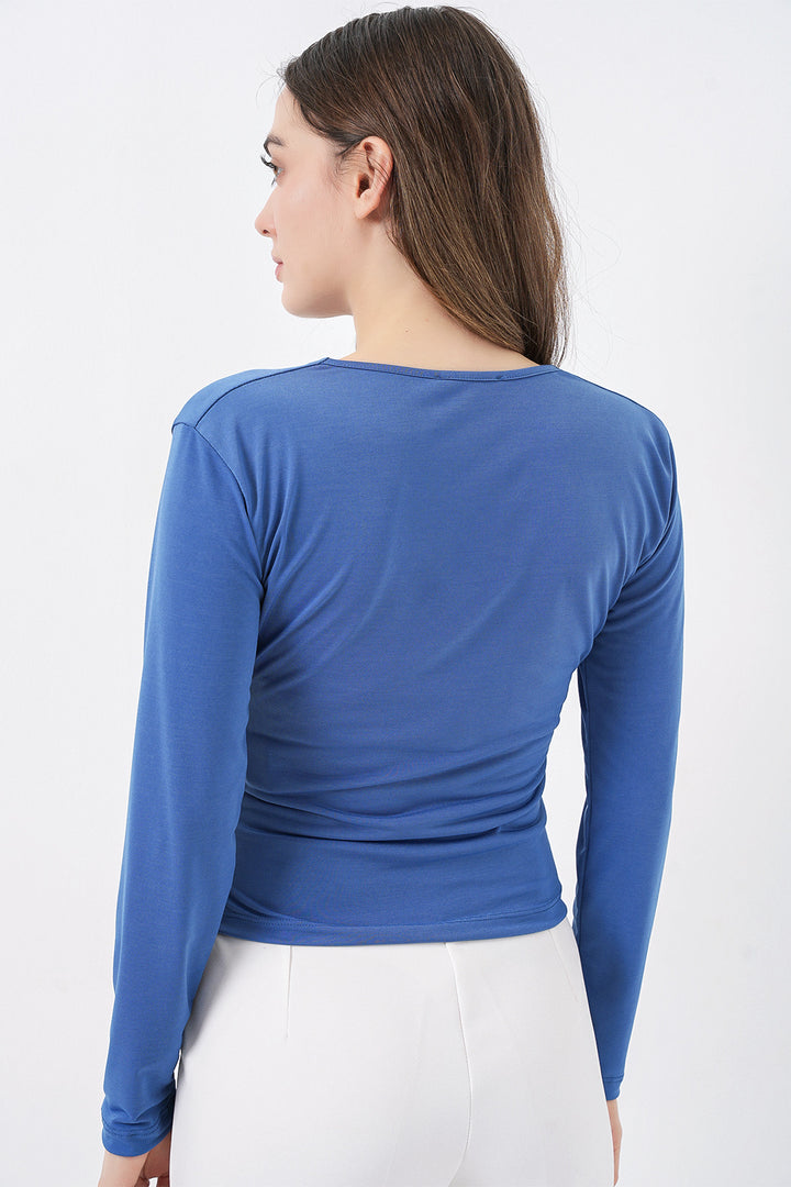 Bigdart Blouse Sandy Col Enveloppe 939 - Indigo