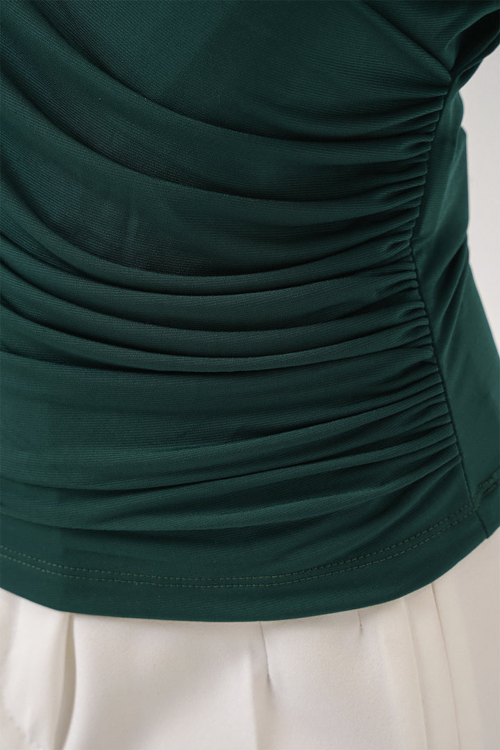 Bigdart 939 Blouse Sandy Col Enveloppe - Émeraude Vert