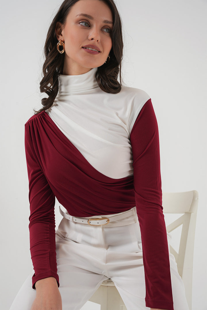 Bigdart Blouse Sandy avec détails froncés 940 - Bordeaux
