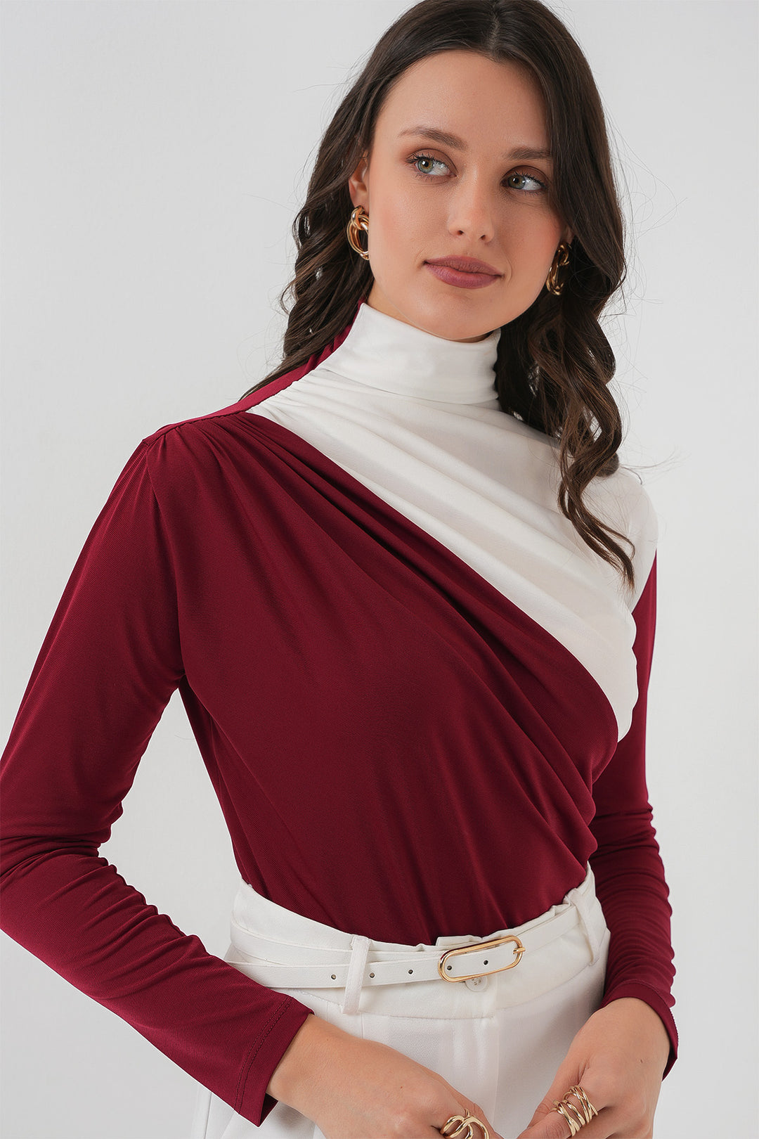 Bigdart Blouse Sandy avec détails froncés 940 - Bordeaux