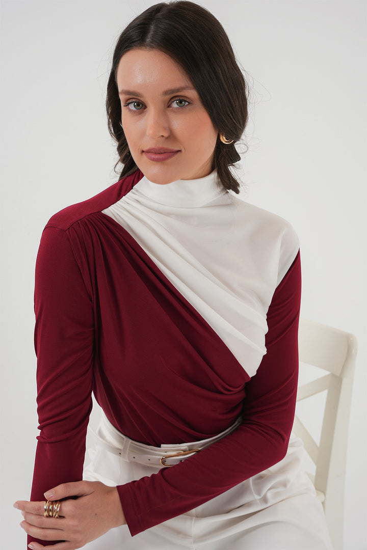 Bigdart Blouse Sandy avec détails froncés 940 - Bordeaux