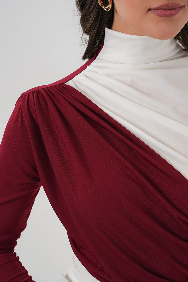 Bigdart Blouse Sandy avec détails froncés 940 - Bordeaux