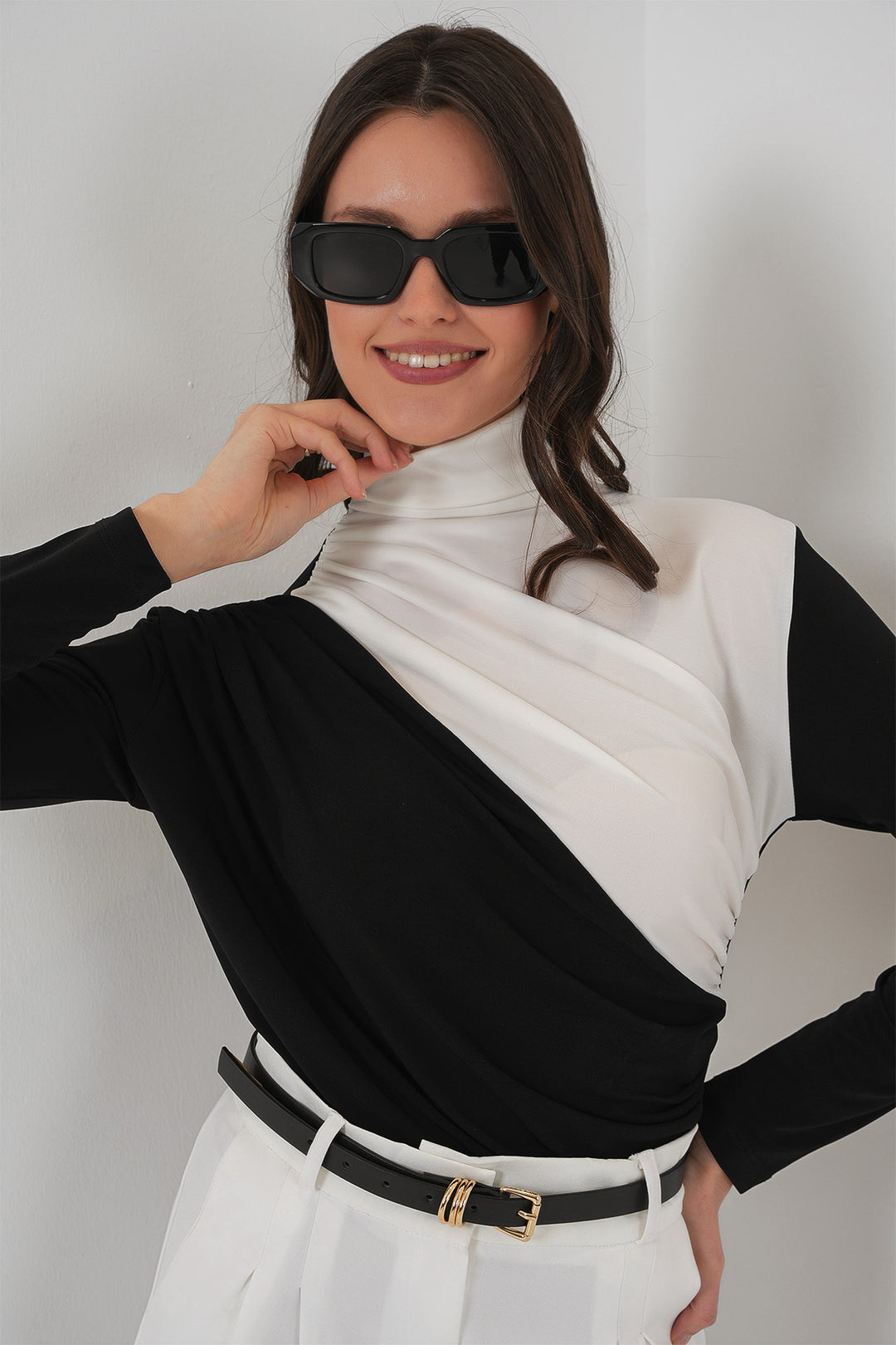 Bigdart Blouse Sandy à Détails Froncés 940 - Noir