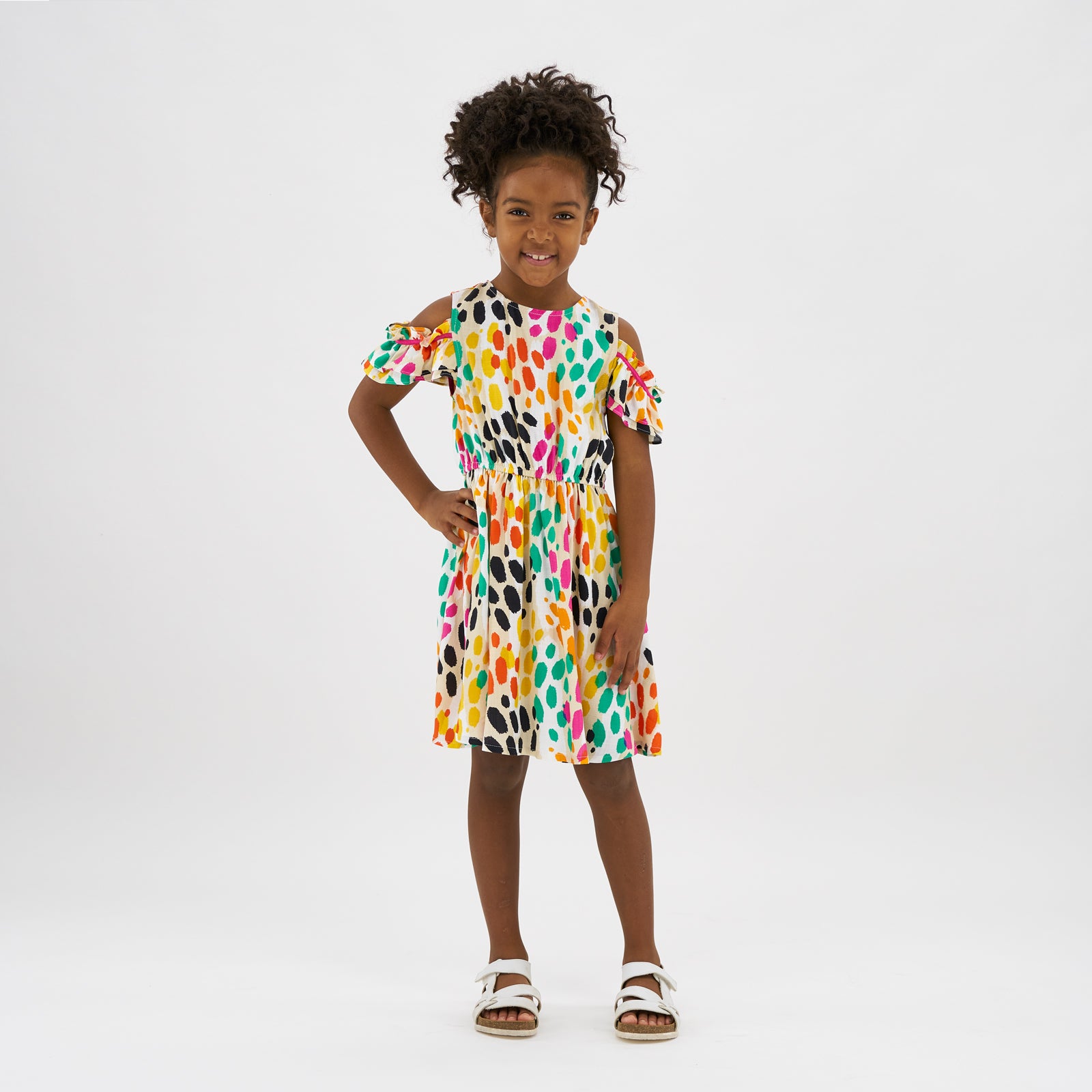 panço robe multicolore fille