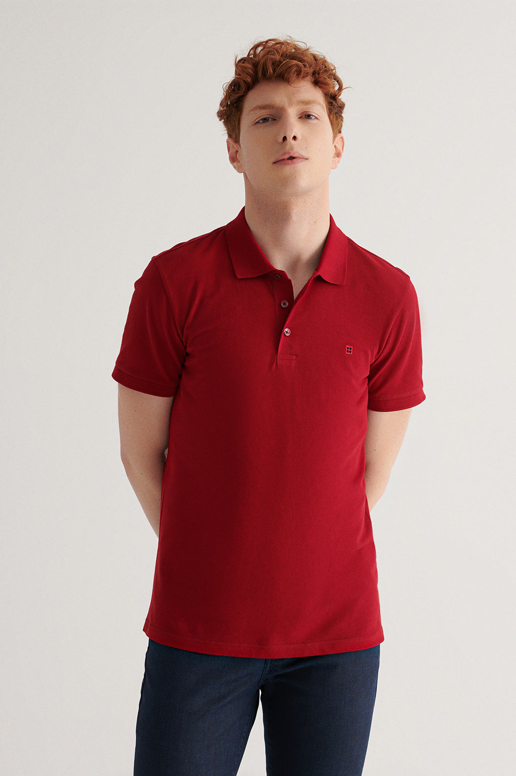 avva t-shirt bordeaux homme