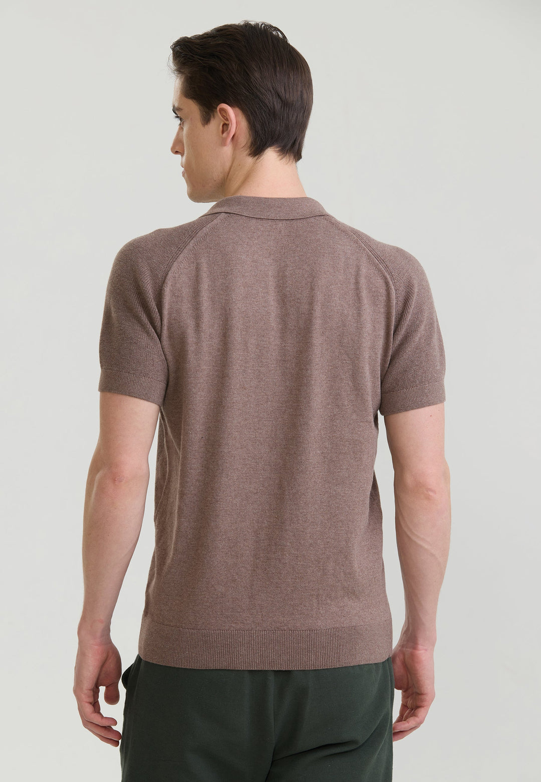 Felix Hardy T-shirt polo à boutons pour homme - Marron