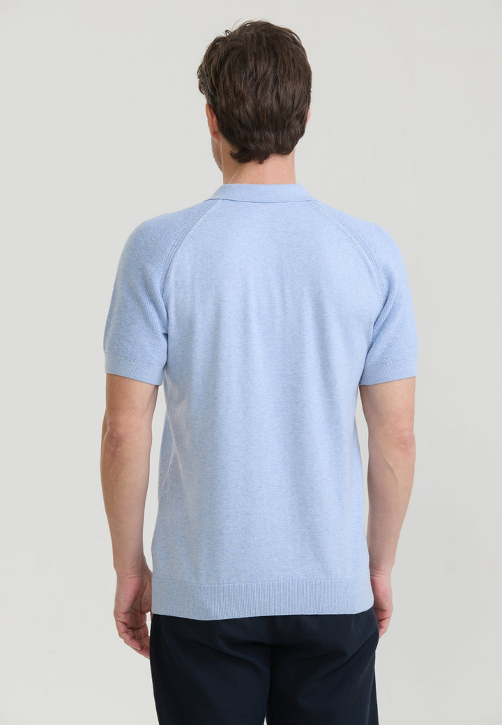 Felix Hardy T-shirt polo à boutons pour homme - Bleu