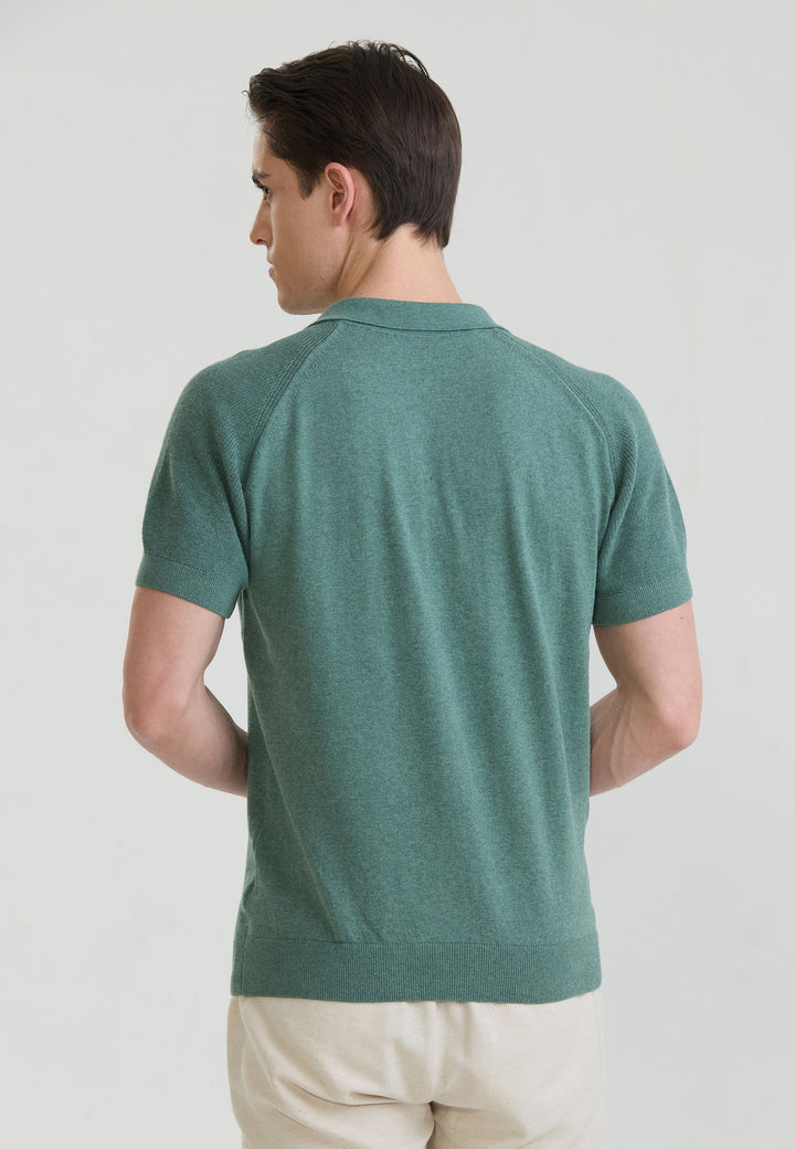 Felix Hardy T-shirt polo à boutons pour homme - Vert