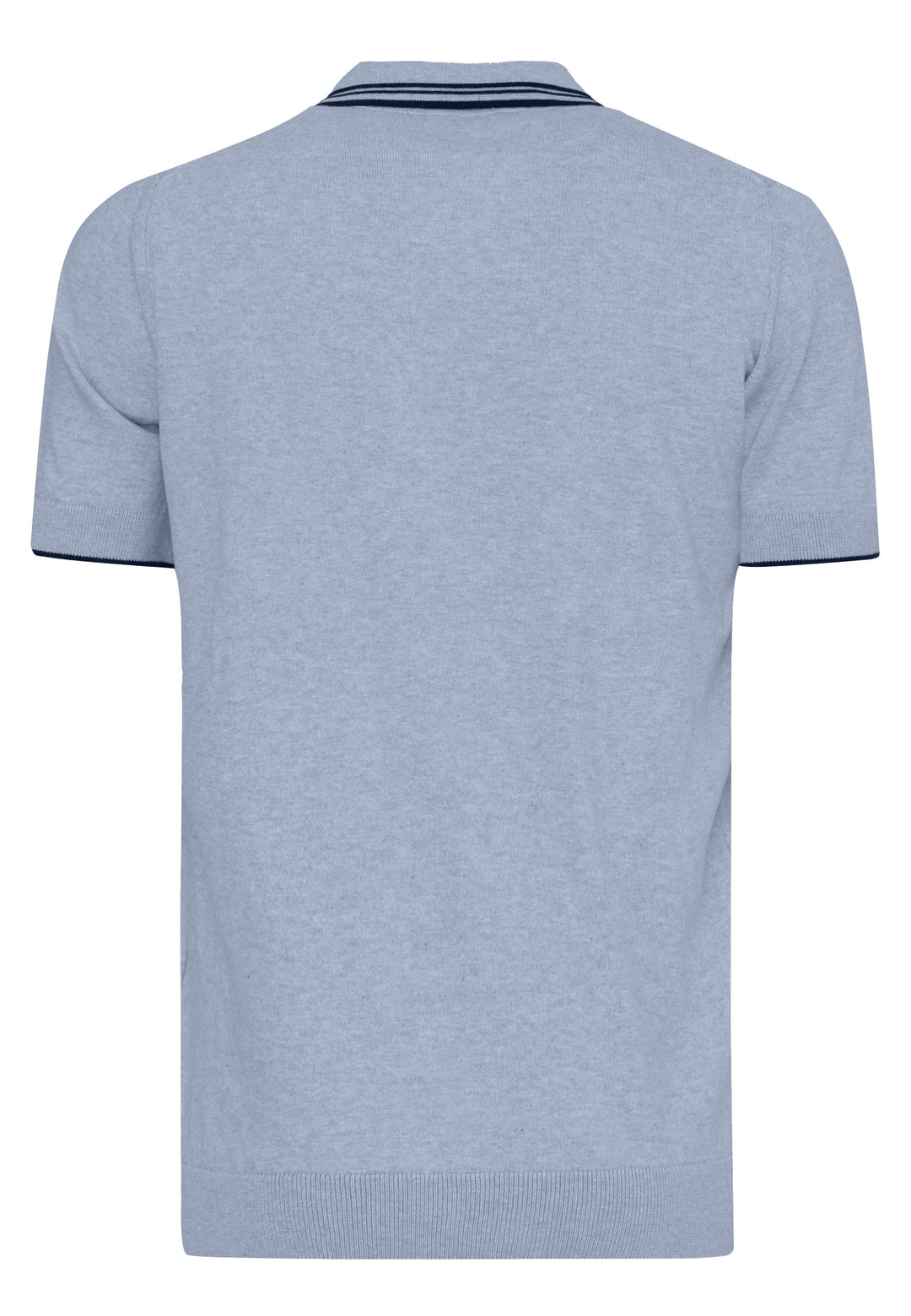 Felix Hardy T-shirt polo à boutons avec détails rayés pour homme - Bleu