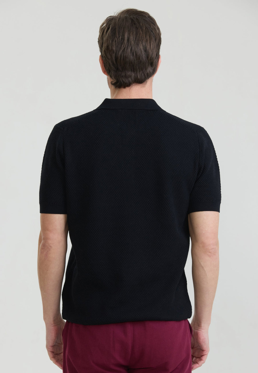 Felix Hardy Homme Basique Polo en Tricot - Noir