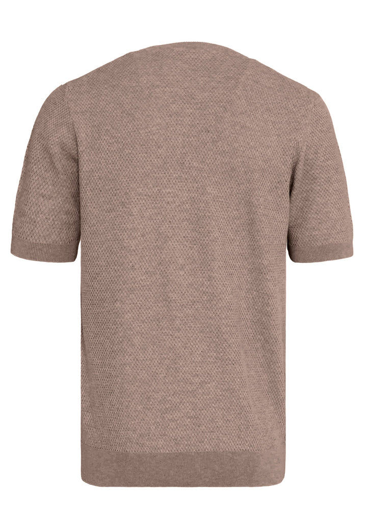 Felix Hardy T-shirt en tricot à col rond pour homme - Marron