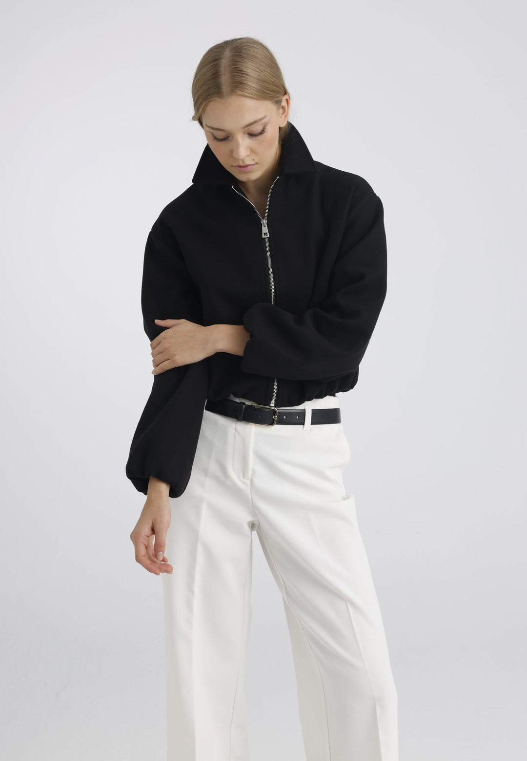 Felix Hardy Veste bomber zippée femme - Noir