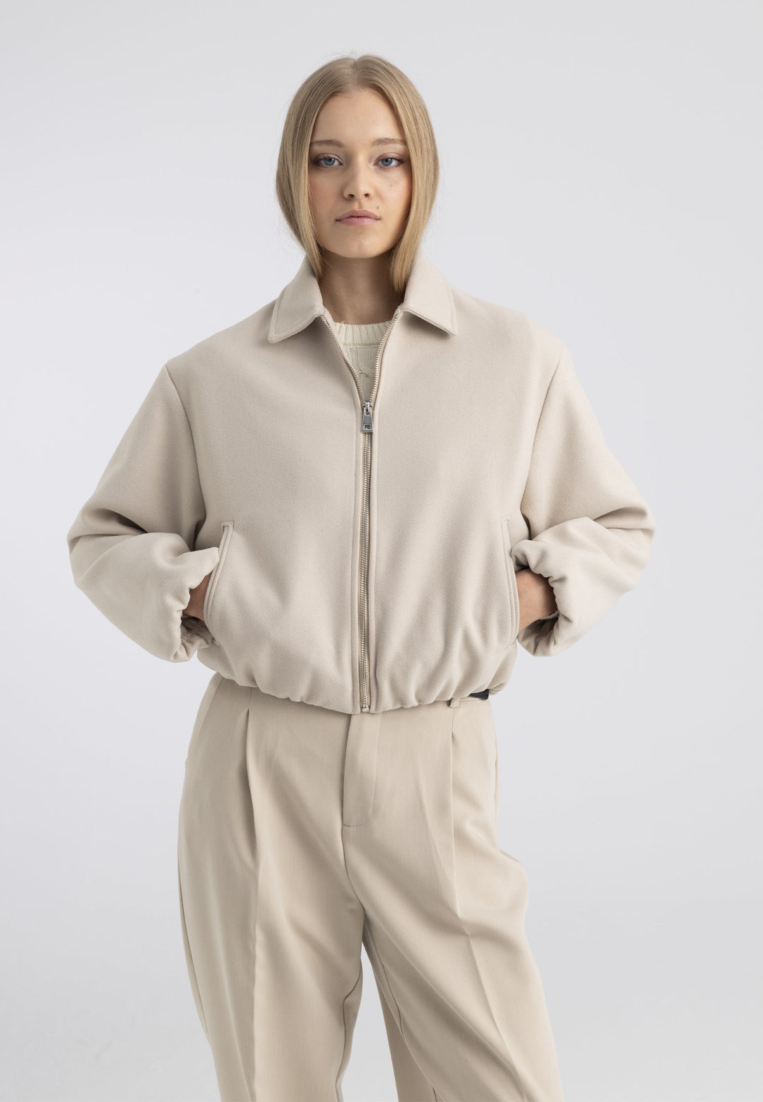 Felix Hardy Veste bomber zippée femme - Pierre