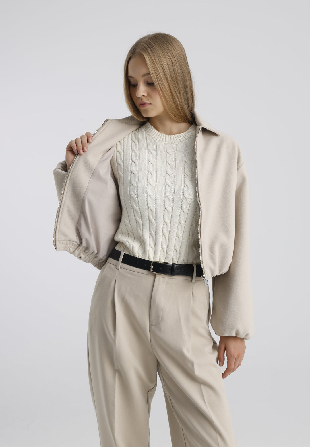 Felix Hardy Veste bomber zippée femme - Pierre