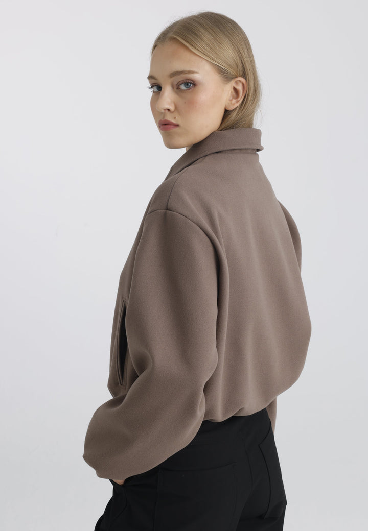 Felix Hardy Veste bomber zippée femme - Vison