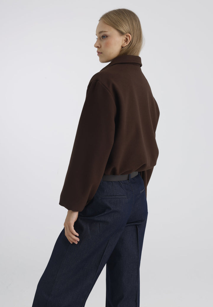 Felix Hardy Veste bomber zippée femme - Marron
