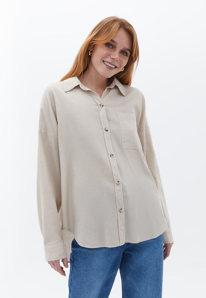 OXXO  Chemise Femme Oversize - Beige