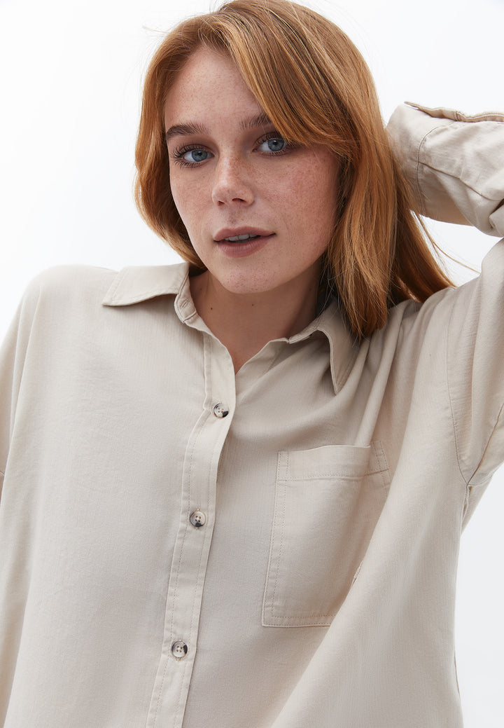 OXXO  Chemise Femme Oversize - Beige