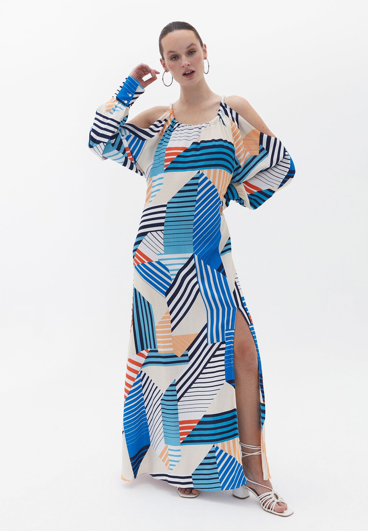 oxxo robe femme peigne à rayures mixtes