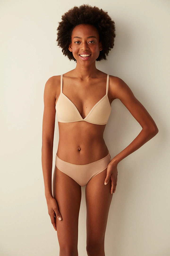 PENTI Slip Basique en Coton - Beige