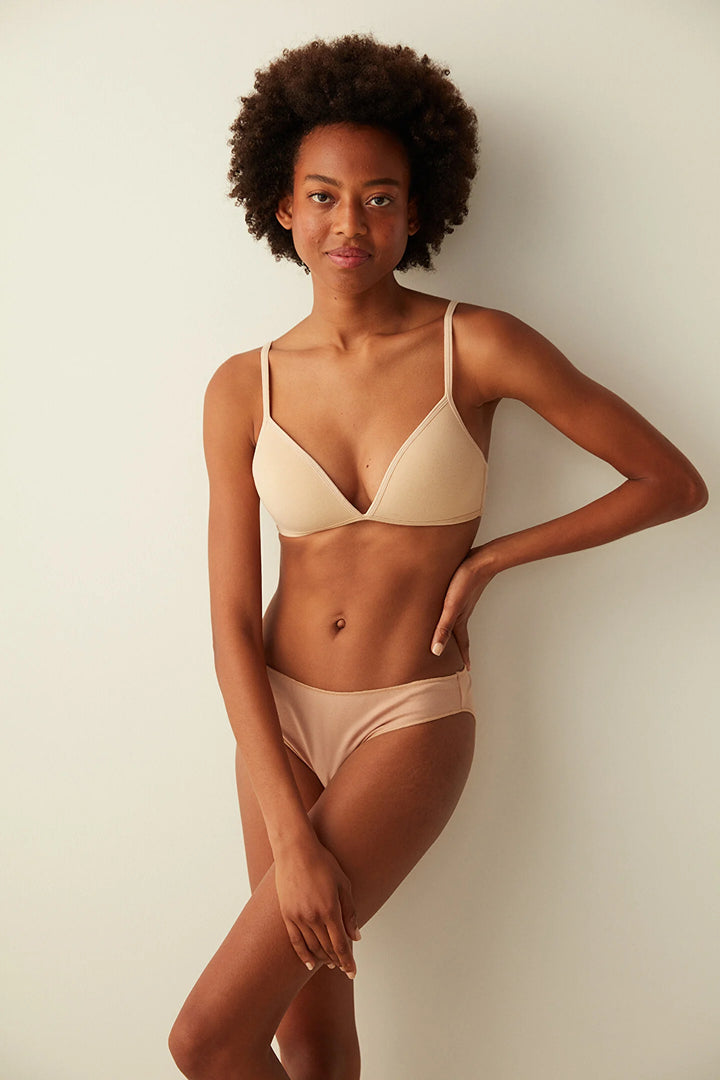 PENTI Slip Basique en Coton - Beige