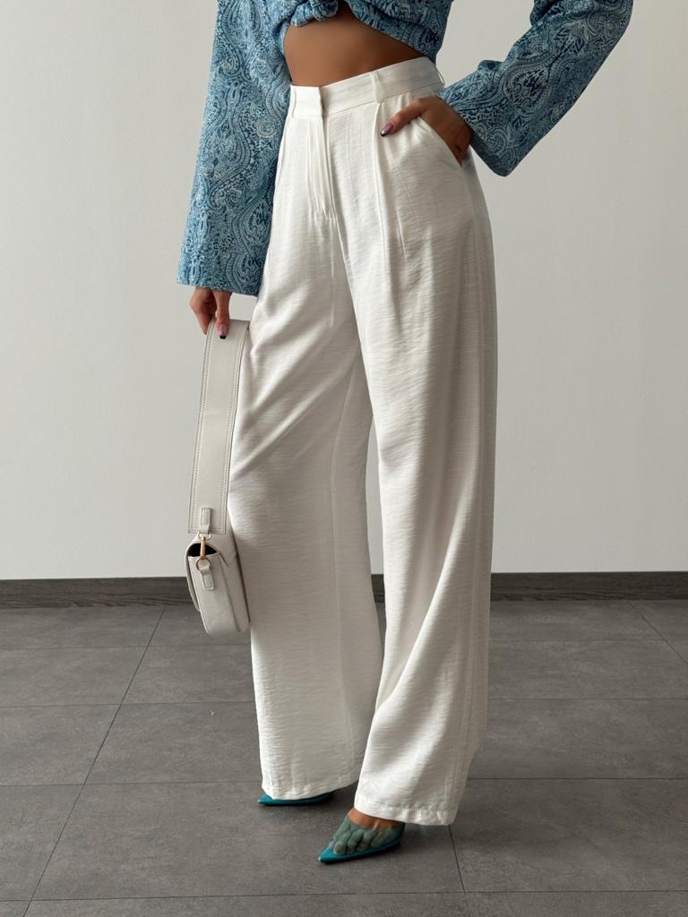 quzu pantalon large - écru