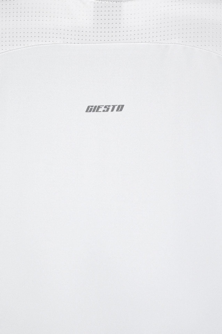 Giesto Débardeur d'Entraînement Technique Slim Fit Active Wear Blanc - Blanc