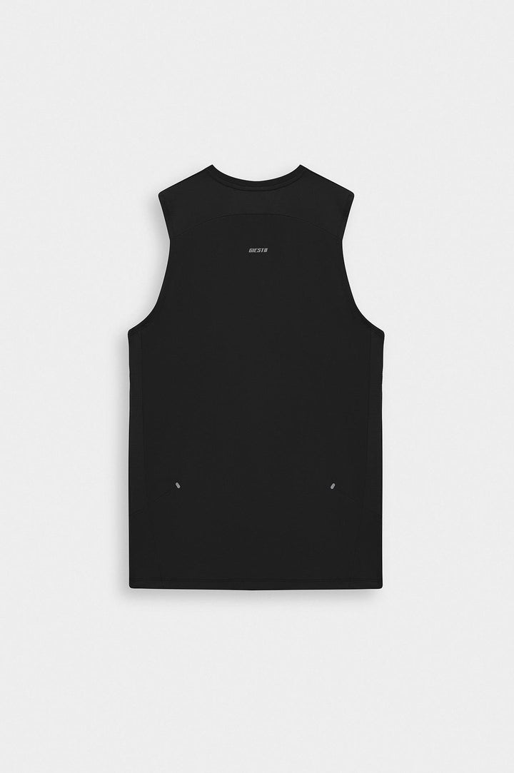 Giesto Active Wear Slim Fit Débardeur d'entraînement technique Noir - Noir