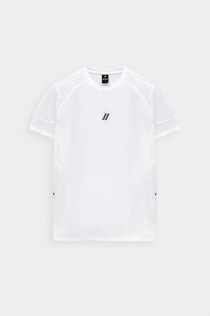 Giesto T-shirt d'Entraînement Technique Slim Fit Active Wear Blanc - Blanc